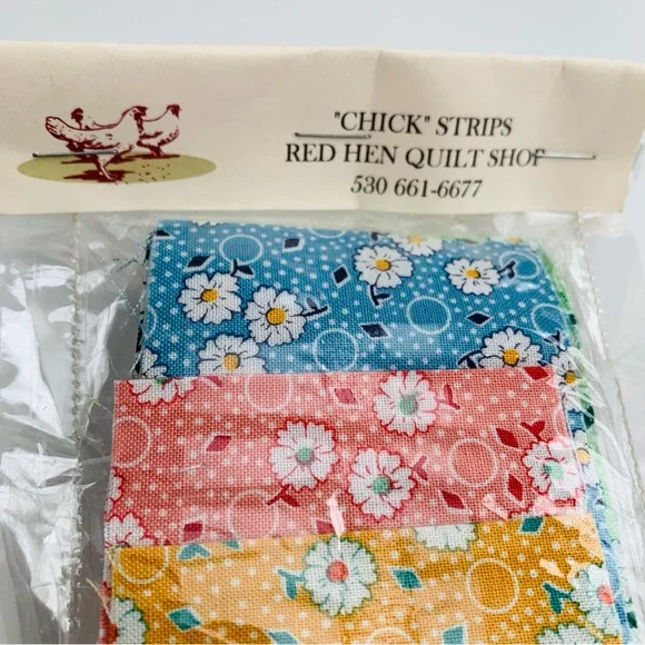 Chick Strips 2.5" WOF Quilt Fabric Strips 10 Multi Floral & Novelty Prints 2 Pk - Picture 6 of 11